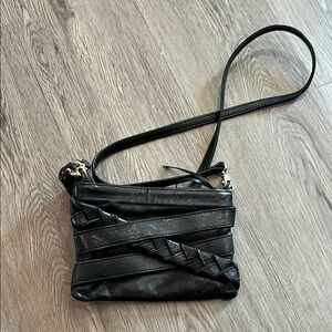 Elegant Black Leather Crossbody Bag Mceifford